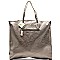 HG0001-LP Charm-Decorated Handle Foldable Corner 2 Way Tote