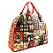 Hip Hop Magazine Print Rhinestone Side & Round Shape Satchel