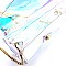 Heart Patch Hologram Transparent Clear Clutch Cross Body MH-HL001