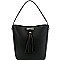 Fashionable Tassel Accent 3-Compartment Single Strap Hobo MH-HM0001