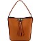Fashionable Tassel Accent 3-Compartment Single Strap Hobo MH-HM0001