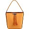 Fashionable Tassel Accent 3-Compartment Single Strap Hobo MH-HM0001