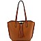 Stylish Tassel Accent 3-Compartment Tote MH-HM0002