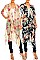 Pack of 12 Pieces Stylish Floral Print Sheer Kimono LAHN005