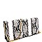 Snake Print Multi-Color Flap Clutch Shoulder Bag