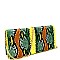 Snake Print Multi-Color Flap Clutch Shoulder Bag