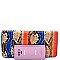 Snake Print Multi-Color Flap Clutch Shoulder Bag