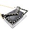 2 in 1 Transparent Pyramid Stud Accent Metallic Shoulder Bag