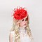 Classy Fascinator with Round Netted Veil Rose SLHTH2206
