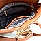 HY2042-LP Tassel Accent Emblem 2-Tone Cross Body