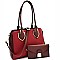 Multi-Compartment 2 in 1 Satchel Wristlet SET