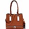 Zipper Accent 2 in 1 Classy Tote Value SET MH-HY4082S