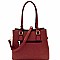 Zipper Accent 2 in 1 Classy Tote Value SET MH-HY4082S