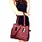 Zipper Accent 2 in 1 Classy Tote Value SET MH-HY4082S