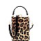 JEWEL TOP LEOPARD PRINT SATCHEL