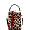 JEWEL TOP LEOPARD PRINT SATCHEL