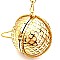HZ6192 -LP Cutout Metal Layer Ball-Shaped Hard Case Clutch