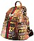 BEE STRIP ACCENT GRAFFITI  Fashion Backpack