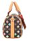 2-IN-1 Monogram Print Boston Satchel W Wallet Set