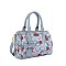 Oval Cherry Print Satchel