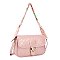 Oval Pattern Print Scarf with Chain Handle Crossbody Bag