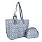 BLUE l Monogram Handbag / Crossbody Wallet Set