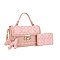 PINK Monogram Satchel Set + KeyChain Charming & Wallet