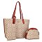 3-in-1 Oval Monogram Handbag / Crossbody Wallet Set