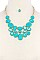 POSH GEOMETRIC BEADED STATEMENT NECKLACE JY-DN2710