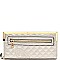 JA9051W-LP Paisley Detail Quilted Zip-Around Wristlet Wallet