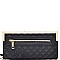 JA9051W-LP Paisley Detail Quilted Zip-Around Wristlet Wallet