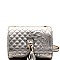 JA905-LP Tassel Accent Paisley Detail Quilted Cross Body