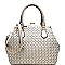 JA909-LP Kiss-Lock Frame Woven 2 Way Satchel