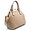 JA909-LP Kiss-Lock Frame Woven 2 Way Satchel