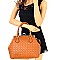 JA909-LP Kiss-Lock Frame Woven 2 Way Satchel