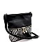 FRONT ZIPPER POCKET SNAKE PRINT CROSS BODY