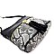 FRONT ZIPPER POCKET SNAKE PRINT CROSS BODY