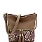 FRONT ZIPPER POCKET SNAKE PRINT CROSS BODY