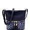 FRONT ZIPPER POCKET SNAKE PRINT CROSS BODY
