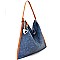 JK6398-LP Woven Detail Two-Tone Single Strap Hobo