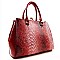 Snake Print With Five Compartment Two Tone Tote