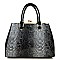 Snake Print With Five Compartment Two Tone Tote