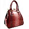 Snake Print Diamond Top Kiss Snap Satchel