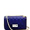 2 Way Quilted Matte Jelly Turn-Lock Shoulder Bag