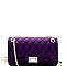 2 Way Quilted Matte Jelly Turn-Lock Shoulder Bag