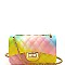 Small 2 Way Quilted Matte Jelly Shoulder Bag
