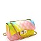 Small 2 Way Quilted Matte Jelly Shoulder Bag