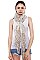 Striped Short Fringe Long Scarf