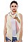 Print Short Fringe Long Scarf