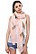 Print Short Fringe Long Scarf